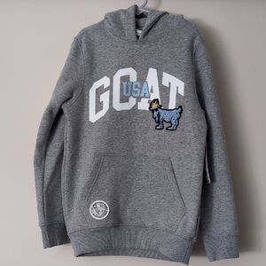 Gray USA GOAT Kids Hoodie